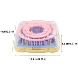 Flor manual de tricô máquina diy lã malha ferramenta quadrado conjunto camisola agulha tricô ferramenta flores bola crocheting máquinas - Image 5
