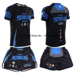 Shorts Muay Thai e Conjunto de Camiseta para Homens e Mulheres, Multi Cores, Luta de Gaiolas, Kickboxing, Boxe, Ginásio, Artes Marciais, Uniforme de Treino - Image 4