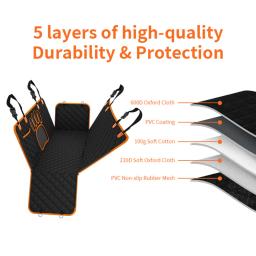Impermeável Car Seat Cover para Pet, Travel Mat, Hammock para cães pequenos, médios, grandes, gato, traseiro, protetor traseiro, almofada de segurança - Image 3