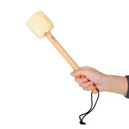 IRIN-Big Drum com Beech Handle, tambor malho, instrumento de percussão, tambor peças para desempenho e prática, Off White - Image 4