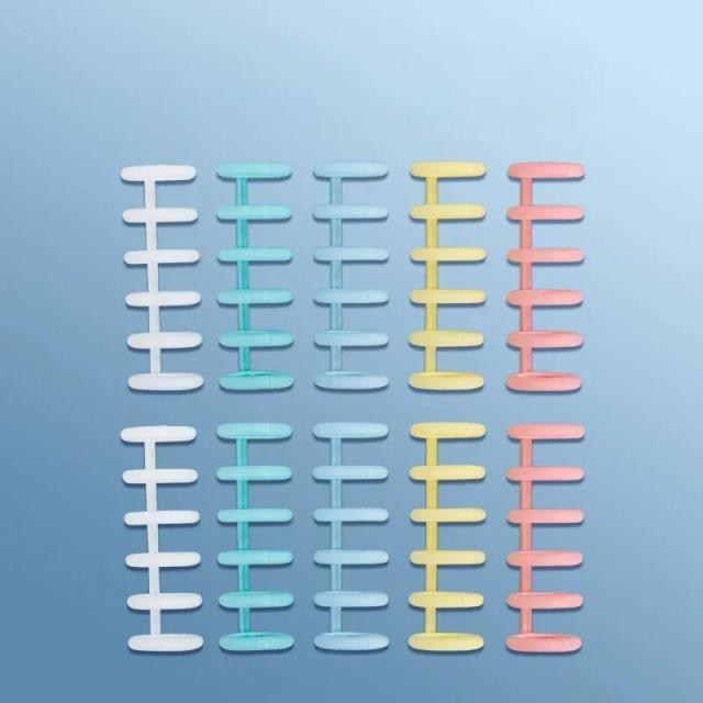 Conjunto de 10 Folhas Soltas com Binder de Anel de 6 Buracos para Scrapbooking e Álbum, Material Escolar Elegante e Prático para Estudantes