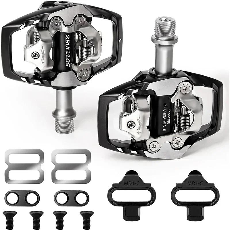BUCKLOS-Liga de alumínio Clipless Pedais para MTB, Auto-bloqueio Mountain Bike Pedal para Shimano, SPD sistema, M8020, M9120 - Image 1
