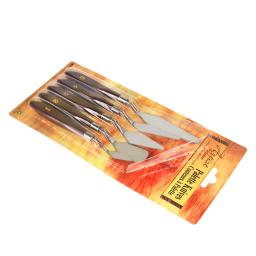 1 conjunto de espátula para pintura em aço inoxidável, paleta mista de facas, espátula raspadora, materiais de arte para pintura a óleo artística, mistura de cores - Image 5