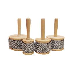 De madeira Cabasa mão Shaker, instrumento de percussão com contas de metal, percussão Shaker, diversão para tocar em casa, música, educação banda - Image 2