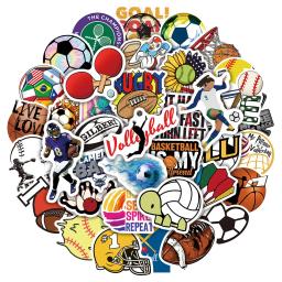 10/30/50 pçs mix esportes bola jogo adesivos futebol basquete rugby decalque do telefone portátil skate carro motocicleta bagagem adesivo - Image 2
