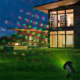 Movendo completo céu estrela lâmpada do projetor a laser verde vermelho jardim ao ar livre paisagem decoração iluminação festa de natal led luz palco - Image 4