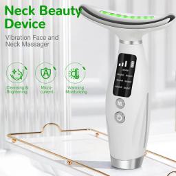 Pescoço e Face Beauty Device, Massagem de vibração para rosto e cuidados pessoais do pescoço, Skindion Home Use Beauty Device, Face Lifting Machine - Image 2