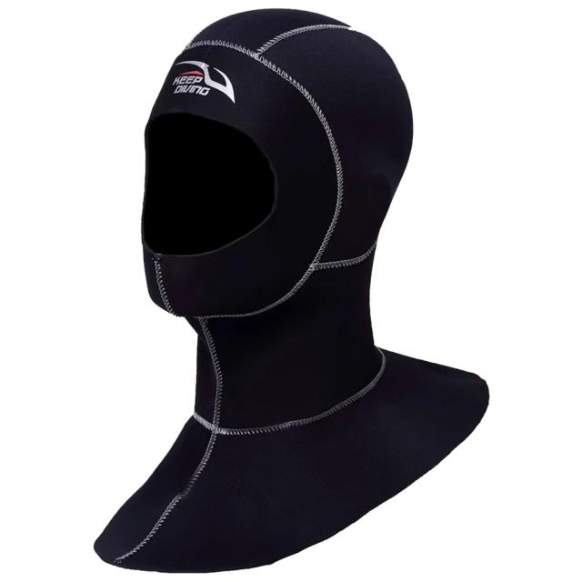 Chapéu de natação e mergulho em neoprene de 3mm com ombro para homens e mulheres
