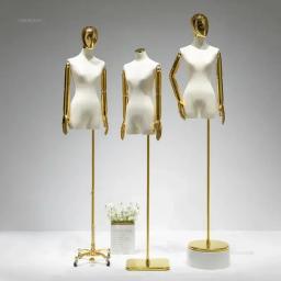 Manequim De Costura Para Loja De Roupas, Braços De Cabeça De Galvanoplastia, Suportes Modelo Feminino, Suportes De Exibição De Manequim - Image 1