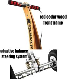 Bicicleta de exercício de ciclismo ao ar livre, transporte dobrável sem assento de três rodas, bicicleta esportiva portátil de 20 polegadas, bicicleta de pé com pedal - Image 5