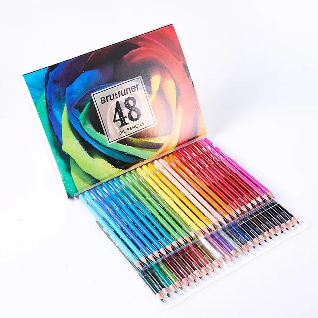 Kit de lápis de cor coloridos, material escolar, para estudantes, pintura profissional, aquarela, desenho, arte, esboço, crianças 05885 - Image 1