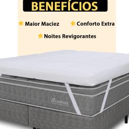 Pillow Top Manta Premium Queen Ultra Macio de Fibra Siliconada Antialérgico BF Colchões - Image 2