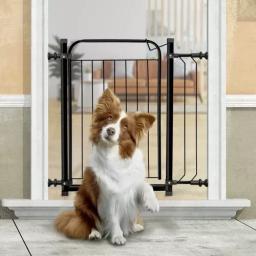Cercas de segurança pretas para animais, jardinagem, proteção de portões, bebê, cachorro, gato, coelho, 69 a 84 cm, criança - Image 2