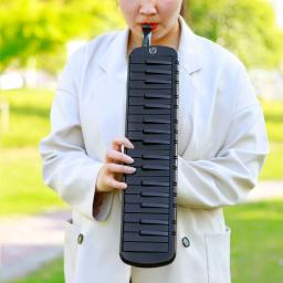 M MBAT-Piano boca órgão com saco de transporte, 37 teclas, preto, estilo teclado, instrumento musical, boca, bocal - Image 5