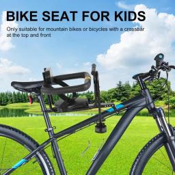 Assento infantil para ciclismo, assento de liga frontal preto, acessórios de ciclismo portátil, assento infantil para crianças de 2 anos a - Image 2