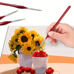 Conjunto de Pincéis de Pintura Miniatura, Pincel de Detalhe Fino, Mini Tintas, Acrílico, Aquarela, Óleo, Rosto, Unhas, 10Pcs - Image 5