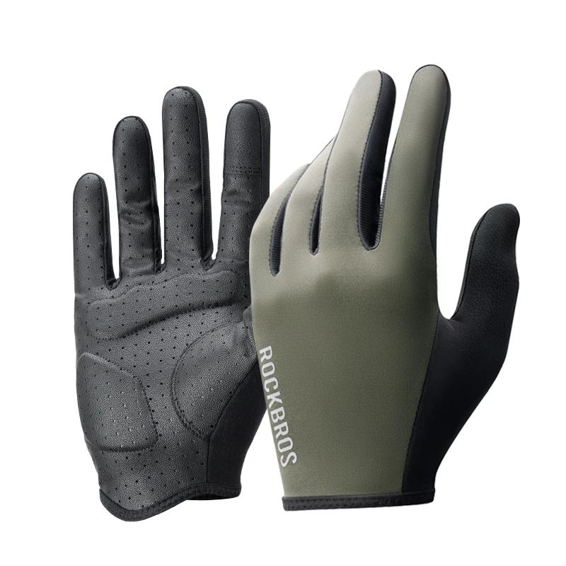 Luvas de ciclismo ROCKBROS ROAD TO SKY Luvas de dedo inteiro para bicicleta MTB homens e mulheres academia motocicleta respiráveis luvas de bicicleta - Image 1