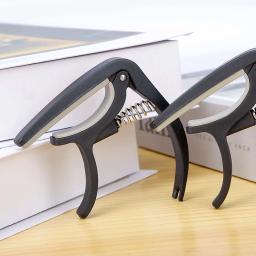 Capo de guitarra acústica ajustável, Capo deslizante movendo-se com 5 picaretas de graça, suporte de 1 picaretas, 4 cordas, 6 cordas, 7pcs - Image 5