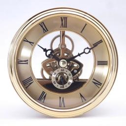 Design relógio de parede retro ouro relógios de mesa parede cozinha chique acessórios metal transparente movimento reloj decorativo w - Image 6