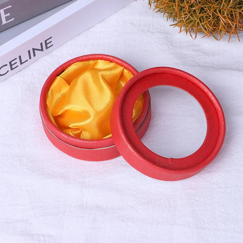 Criativo simples redondo amarelo pano pulseira caixa de papel kraft presente diy caixa de presente jóias suprimentos de festa pulseiras caixa de presente accessor - Image 1