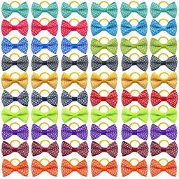 Arcos de cabelo artesanais para animais de estimação, cães pequenos, cachorro, acessórios de higiene, suprimentos para cães, casamento, festa, 100pcs - Image 2