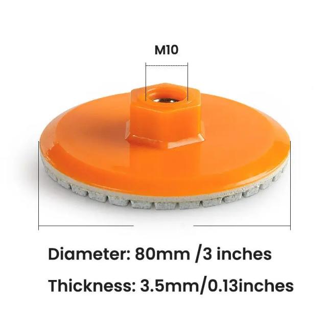 Disco de Polimento Cerâmico M10 para Esmerilhadeira Angular - Ideal para Mármore, Quartzo e Bordas 150#