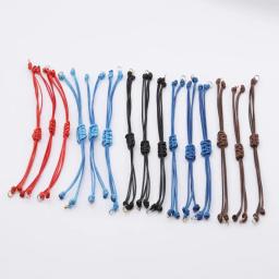 Corda ajustável multicolor para pulseira feita à mão, 5pcs, encantos, conectores, acessórios de jóias feitos à mão, diy - Image 1
