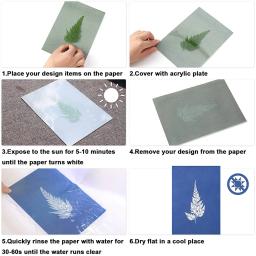 Silhueta Pintura Natureza Papel Impresso, Kid Craft Classe, DIY Arte Artesanato, Sun Papel Imprimir, Desenho Fácil, Cianotipo, 80 Pcs, 24 Pcs - Image 4