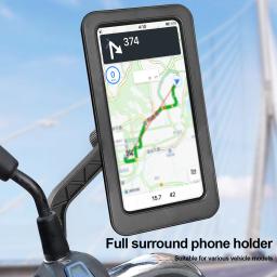 Suporte de telefone para bicicleta, suporte para navegador, totalmente fechado, à prova de chuva, à prova d'água para bicicleta e motocicleta - Image 2