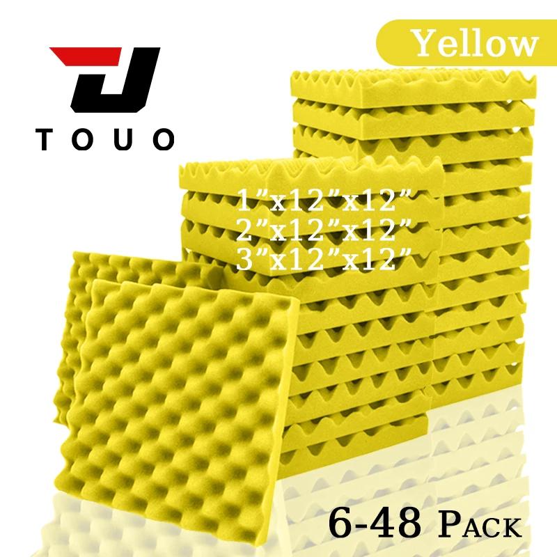 TOUO Egg Calha Parede Insonorizada Espuma 6 12 24 48 Pcs Alta Densidade Material Absorvente de Som Espuma Acústica Teto Ruído Isolamento - Image 1