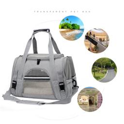 Novo saco de transporte para cães mochila lateral macia gato portadores de animais de estimação sacos de viagem para cães transporte aprovado pela companhia aérea para cães pequenos gatos de saída - Image 2