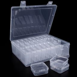 Pequeno Plástico Transparente Bead Recipientes De Armazenamento com Tampa Articulada, Bead Organizador Box para Armazenamento de Itens Pequenos Artesanato Jóias, 30Pcs - Image 1