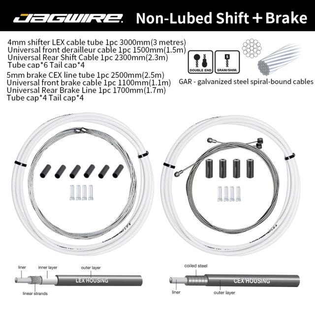 Jamwire Tubo Protetor para Cabos de Freio e Câmbio de Bicicleta Universal 4mm/5mm