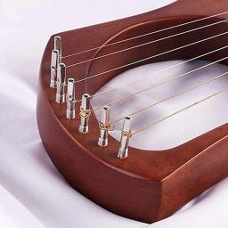 7 cordas harpa lira de madeira maciça de mogno cordas de metal instrumentos de cordas - Image 2