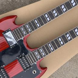 Guitarra elétrica de cabeça dupla, 12 cordas, guitarra elétrica de 6 cordas - Image 4