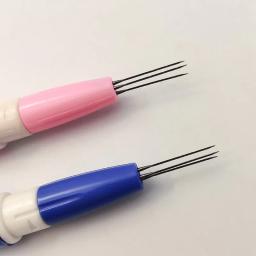 1 pçs caneta estilo agulhas de feltro lidar com ferramenta titular com 3 agulhas diy mão lã pino ferramenta feltro tecido fio apliques artesanato tricô - Image 3