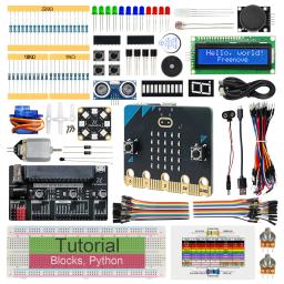 Freenove Super Starter Kit para BBC micro:bit V2, tutorial detalhado de 266 páginas, 192 itens, 38 projetos, blocos e código Python - Image 1
