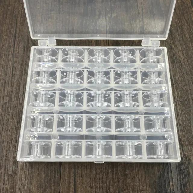 Conjunto de 25 Fios de Plástico para Máquina de Costura - Carretéis DIY de Bordado e Alfaiataria para Roupas e Projetos em Casa