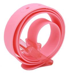 Cinto de silicone ajustável para homens e mulheres, cor doce, acessórios de vestuário, sem ferro, fivela suave, moda - Image 3