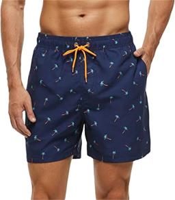 Shorts de banho masculino de verão, calção masculino, calça esportiva, tábua, forro de malha e bolsos - Image 1