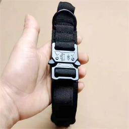 Nylon Tactical Dog Collar com alça, ajustável e durável, adequado para cães médios e grandes, Pet Items, Pet Acessórios - Image 6