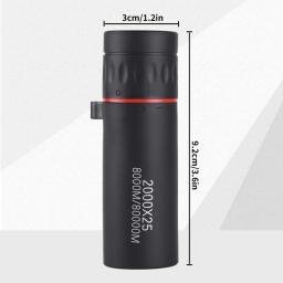 Ao ar livre 2000x25 hd telescópio monocular mini portátil telescópio do telefone móvel com suporte acampamento caça observação de pássaros telescópios - Image 4
