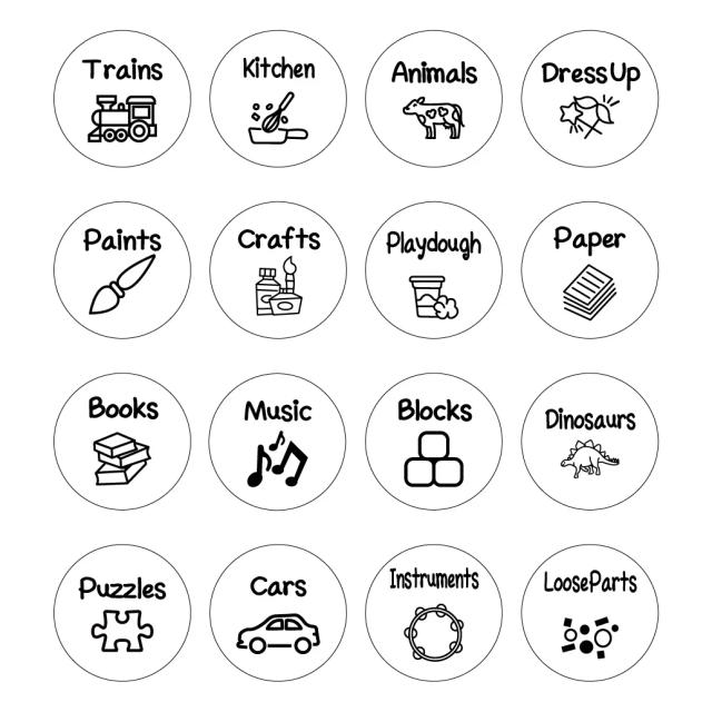 Etiquetas de madeira personalizadas para decoração de berçários e organização de brinquedos com logotipo em pacote redondo