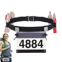 Cinto com suporte de gel para corrida ao ar livre, Maratona Triathlon, Corrida Number Belt, Ginásio Motor, Acessórios Esportivos Fitness - Image 1