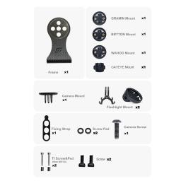 Ogevkin extensão de haste de bicicleta, suporte de montagem de computador de carbono para gps/computador de ciclismo/câmera/luz, acessórios de bicicleta 3k preto - Image 5
