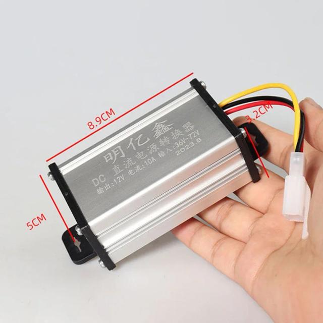 Conversor de Tensão para Bicicleta Elétrica 36-72V para 12V 10A/30A - Regulador de Tensão e Acessórios para e-Bike