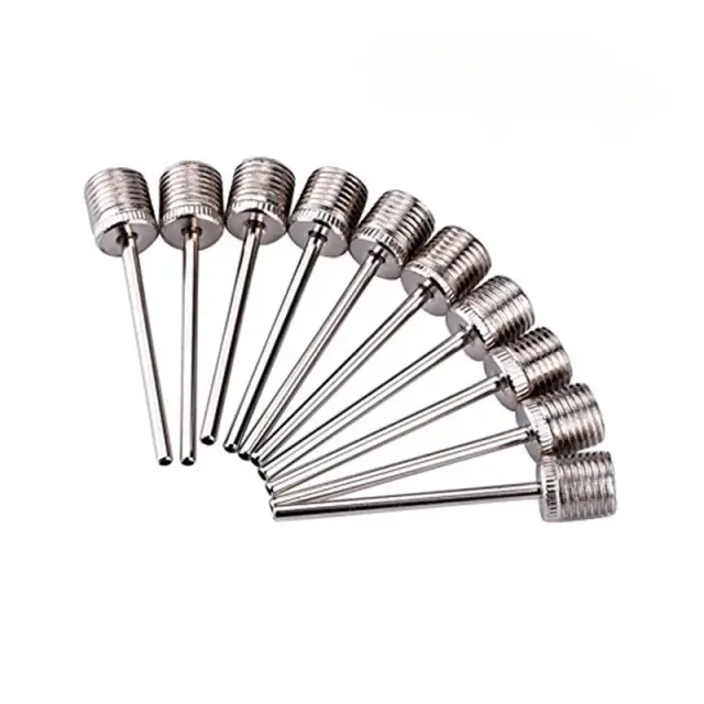 Agulha de Aço Inoxidável para Inflar Pinos de Bomba - Adaptador de Válvula para Esportes como Futebol e Basquete