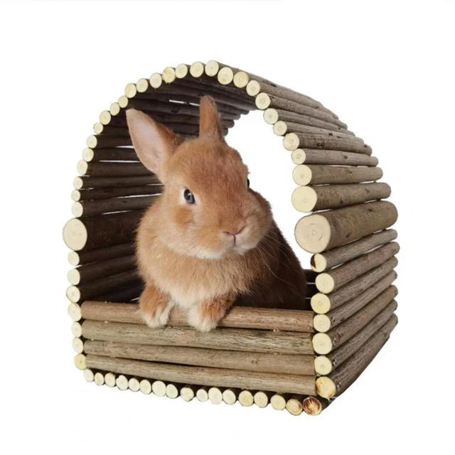 Abrigo Ideal para Pequenos Animais: Casa do Coelho, Ninho Seguro para Chinchilas e Esconderijo para Hamsters e Esquilos