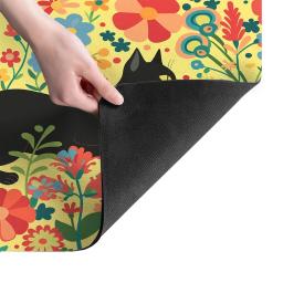 Tapete Absorvente Estilo Aquarela, Plantas Flores e Animais, Talheres Gatinho, Esteira De Secagem, Suprimentos De Cozinha, Talheres Bar Suprimentos - Image 4