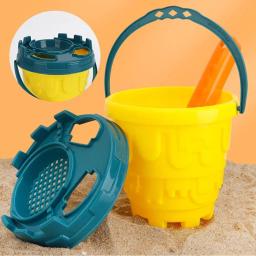 Interactive Beach Castle Toy Set para crianças, jogo ao ar livre, pá, ancinho, molde, praia, balde, brinquedos de areia, carrinho de caminhão - Image 2